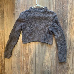 Gray crop top sweater